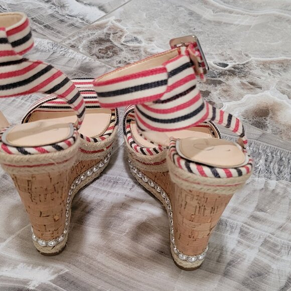 Jessica Simpson Alinda Ankle Strap Studded Heel Wedge - Picture 4 of 6